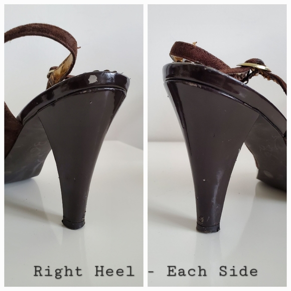 BCBG Brown Suede Heels Size 7.5 - Picture 10 of 12